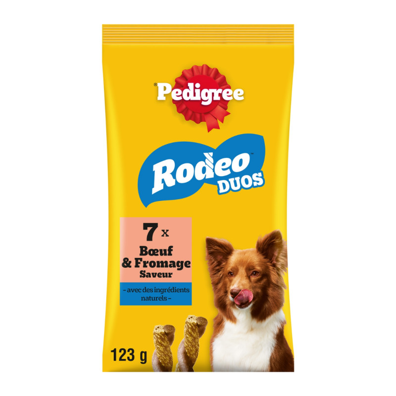 Pedigree — Rodeo Duos, friandises pour chien au bœuf et fromage (123 g)